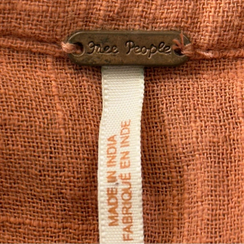 Free People Dream Weaver Tunic Top Terracotta Orange XS - Picture 7 of 11